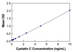 Cystatin C Human ELISA Kit Standard Curve